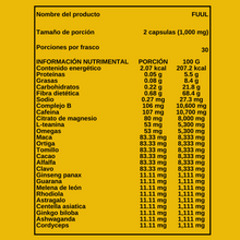 Cargar imagen en el visor de la galería, TAVOO - CAPSULAS FUUL ENERGÍA Y CONCENTRACIÓN - 60 capsulas (500 mg)