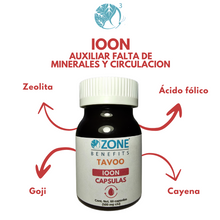 Cargar imagen en el visor de la galería, TAVOO - CAPSULAS IOON FALTA DE MINERALES Y CIRCULACIÓN - 60 capsulas (500 mg)