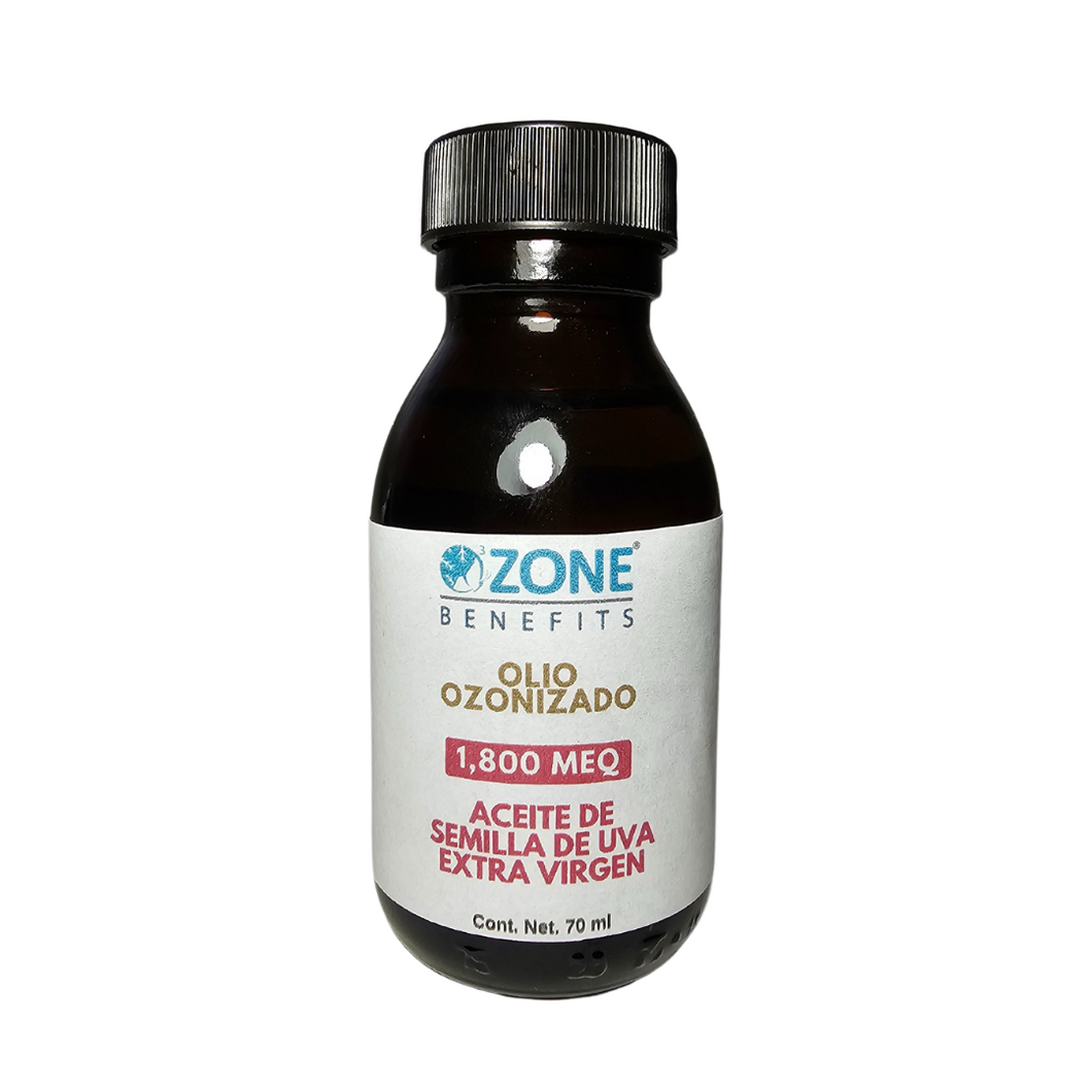 OLIO OZONIZADO - Aceite ozonizado de semilla de uva 1,800 Meq - 70 ml
