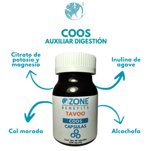 Cargar imagen en el visor de la galería, TAVOO - CAPSULAS COOS PROBIÓTICOS, PREBIÓTICOS Y DIGESTIÓN - 60 capsulas (500 mg)