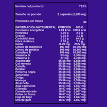 Cargar imagen en el visor de la galería, TAVOO - CAPSULAS TEES AZUCAR ALTA O DIABETES - 60 capsulas (500 mg)