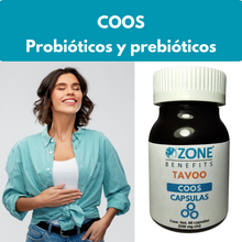 Cargar imagen en el visor de la galería, TAVOO - CAPSULAS COOS PROBIÓTICOS, PREBIÓTICOS Y DIGESTIÓN - 60 capsulas (500 mg)