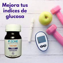 Cargar imagen en el visor de la galería, TAVOO - CAPSULAS TEES AZUCAR ALTA O DIABETES - 60 capsulas (500 mg)