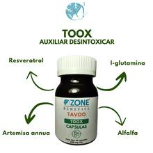Cargar imagen en el visor de la galería, TAVOO - CAPSULAS TOOX DESINTOXICAR  - 60 capsulas (500 mg)
