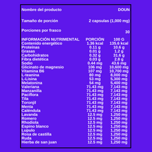 Cargar imagen en el visor de la galería, TAVOO - CAPSULAS DOUN SUEÑO Y ESTRÉS - 60 capsulas (500 mg)