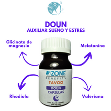 Cargar imagen en el visor de la galería, TAVOO - CAPSULAS DOUN SUEÑO Y ESTRÉS - 60 capsulas (500 mg)