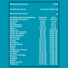 Cargar imagen en el visor de la galería, TAVOO - CAPSULAS COOS PROBIÓTICOS, PREBIÓTICOS Y DIGESTIÓN - 60 capsulas (500 mg)