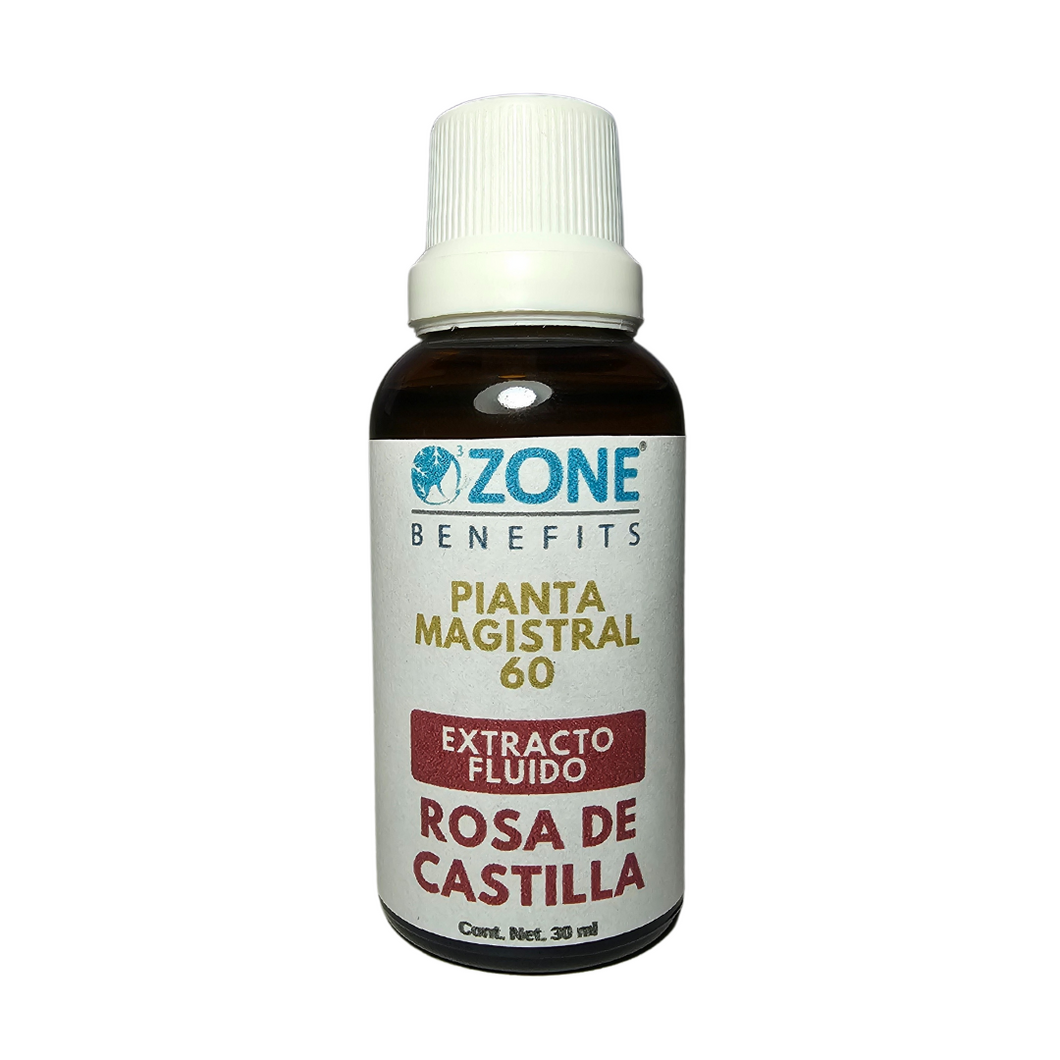 PIANTA MAGISTRAL - Tintura madre de rosa de castilla al 60% - 30 ml (Gotero de vidrio)