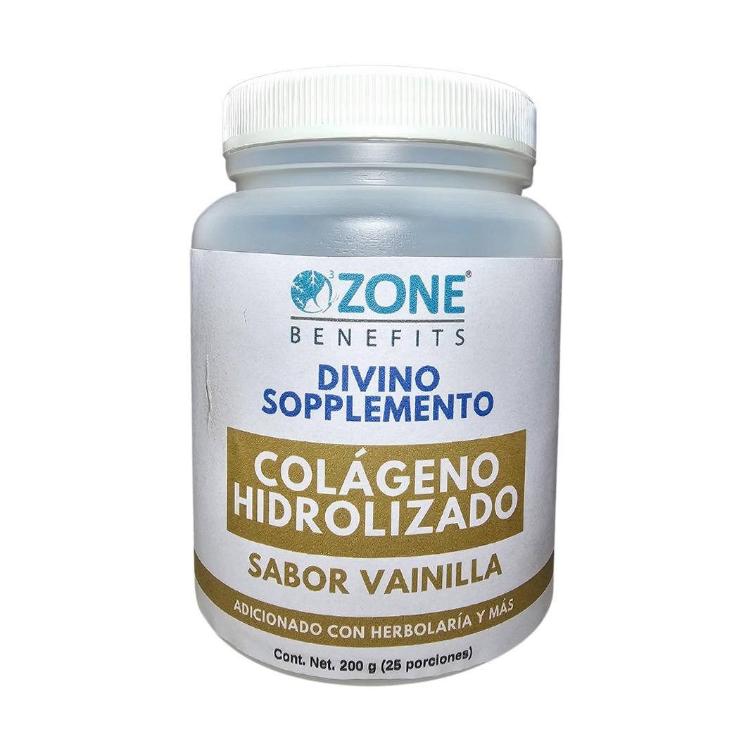 DIVINO SOPPLEMENTO - Colageno hidrolizado con herbolaría sabor Vainilla - 200 g