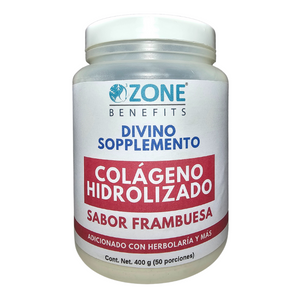 DIVINO SOPPLEMENTO - Colágeno hidrolizado con herbaolaria sabor Frambuesa - 400 g