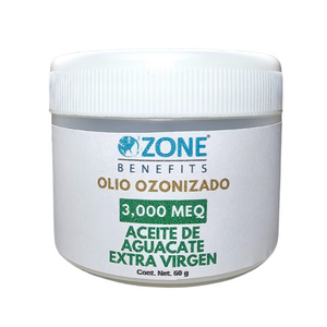 OLIO OZONIZADO - Aceite ozonizado de aguacate 3,000 Meq - 60 g (Tarro de plastico)