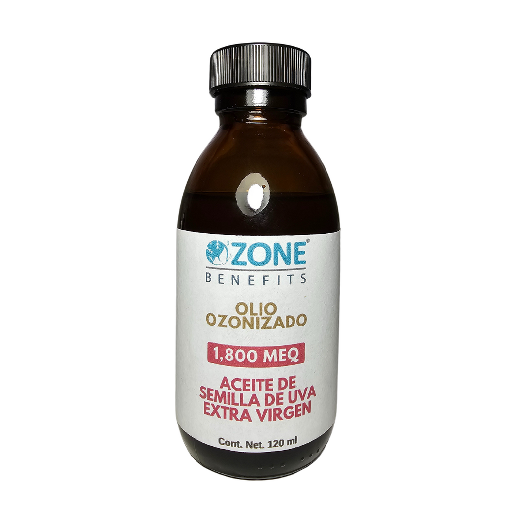 OLIO OZONIZADO - Aceite ozonizado de semilla de uva 1,800 Meq - 120 ml