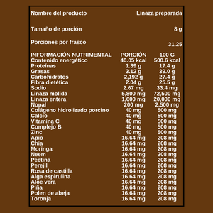 DIVINO SOPPLEMENTO - Linaza preparada con herbolaria y nutrientes - 250 g