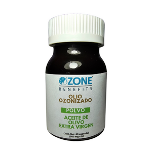 OLIO OZONIZADO - Aceite ozonizado de olivo en polvo capsulas 300 Meq - 60 capsulas (600 mg por capsula)