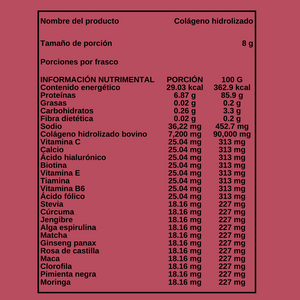 DIVINO SOPPLEMENTO - Colágeno hidrolizado con herbolaria sabor Frambuesa - 200 g