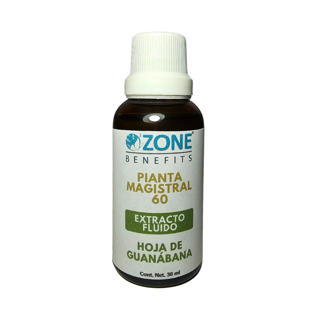 PIANTA MAGISTRAL - Tintura madre de hoja de guanabana al 60% - 30 ml (Gotero de vidrio)