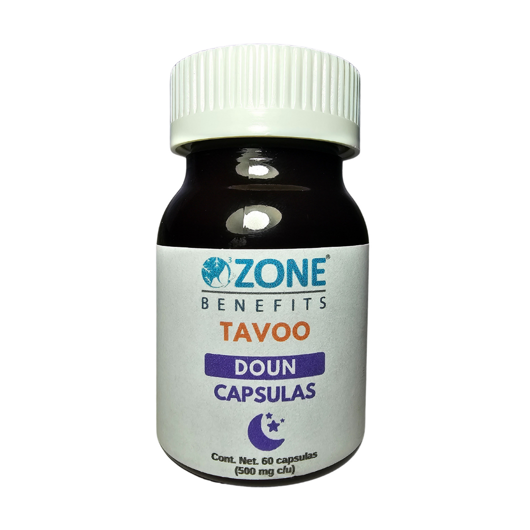 TAVOO - CAPSULAS DOUN SUEÑO Y ESTRÉS  - 60 capsulas (500 mg)