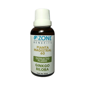 PIANTA MAGISTRAL - Tintura madre de gingko biloba al 60% - 30 ml (Gotero de vidrio)