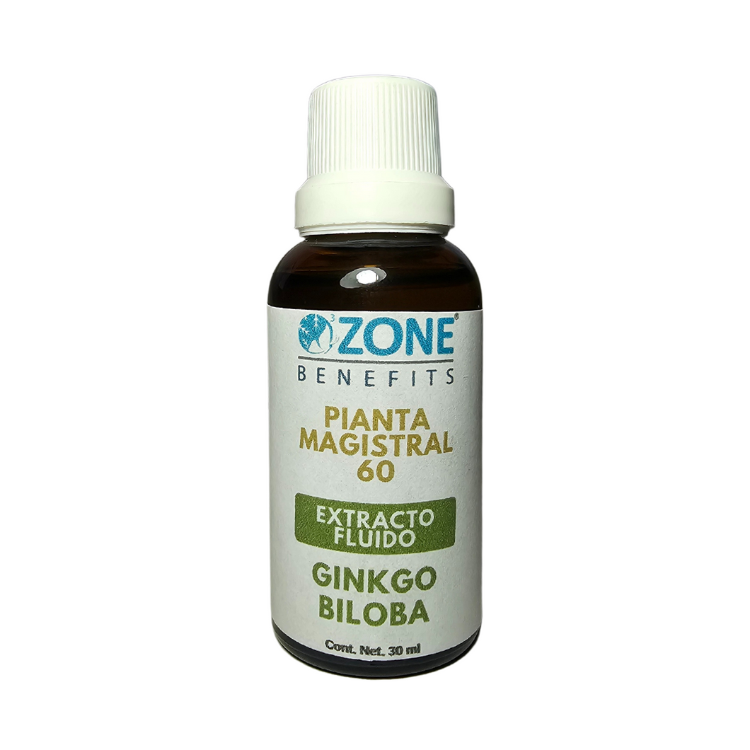 PIANTA MAGISTRAL - Tintura madre de gingko biloba al 60% - 30 ml (Gotero de vidrio)